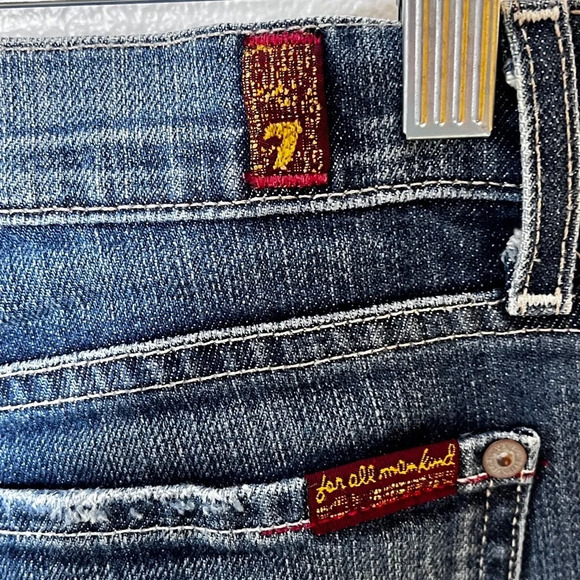 7 For All Mankind Jeans Sz 28.  Inseam 33 Waist 28-30. Blue with 7-71/2 rise - Picture 6 of 6